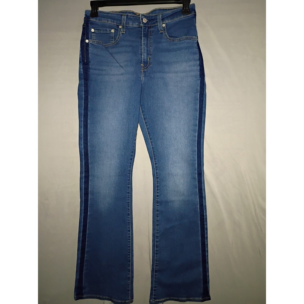 Levis 725 Jeans Women 30 Blue Boot Cut High Rise Medium Wash Denim Stretch 30x32